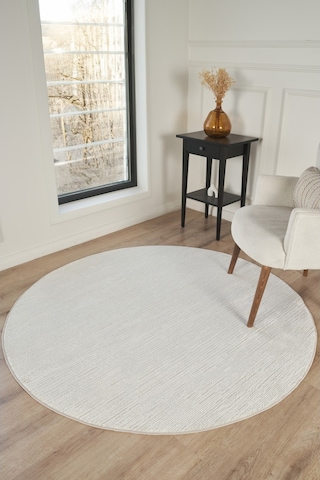 Bej Renkli Premium Halı Modern Dokuma Kalitesiyle Salon Ve Oturma Odası İçin Krem