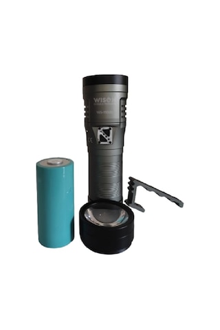 WISON WS-15500 Profesyonel Uzun Menzilli El Feneri | 13.000 Lümen – 130W – 32.000 Mah.