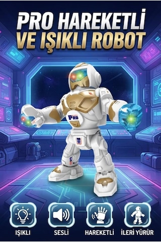 Brave Robot Hareketli Sesli Ve Işıklı Eğlenceli Bir Büyüme Arkadaşı