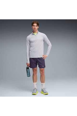 Puma Velocıty Cloudspun Erkek Yarım Fermuarlı Koşu Üstü 526627 82 Gri