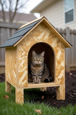 Kedi Evi Kedi Yuvası Isı Ve Su Yalıtımlı 40x40x40 Cm İç Ve Dış Mekan İçin Uygundur