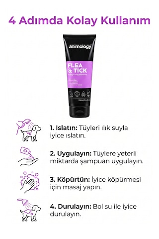 Animology Flea Tick Kene Ve Pire Önleyici Köpek Şampuanı 250 Ml
