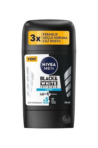 Nivea Men Black&White Invisible Fresh Erkek Stick Deodorant 50 ML