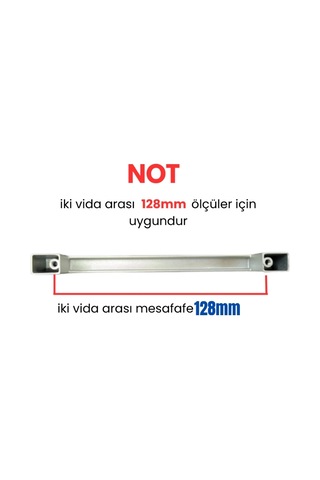 4 Adet Kare Mat Krom Metal Mobilya Kulpu 128mm Krom