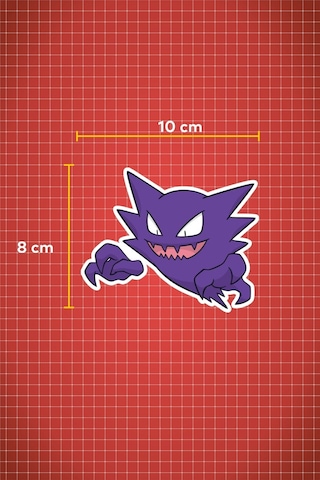 10 X 8 Cm Haunter Pokemon Sticker Motor Araba Kask Laptop Sticker