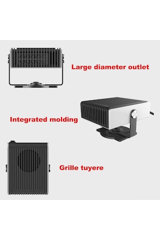 Ximistore9 Araç Isıtıcı Ve Soğutucu Fan - 180 Derece Dönebilir, Hızlı Buz Çözme Ve Sis Giderme Özellikli