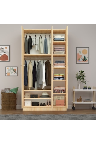 Asra Trend 3 Kapaklı Gardrop Safir Meşe