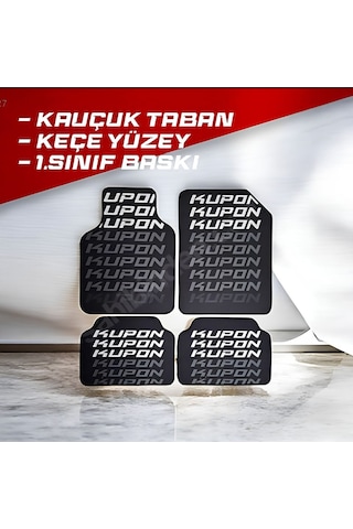 Kupon Yazılı 4 Parça Yeni Lüks Halı Paspas Takımı