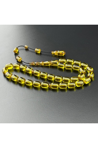 Kuru Zımpara El İşçilikli Ateş Kehribar Tesbih Hcz-model Gvfrtt Yeşil