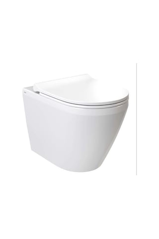 Vitra İntegra Kısa Kanalsız Asma Klozet Yanları Kapalı + Vitra Slim Duroplast Yavaş Kapak 7041l003-0090 Beyaz