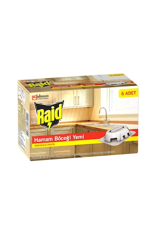 Raid Hamam Böceği Yemi 3 Ay Etkili Kokusuz 6'lı Set Raid Hamam Böceği Yemi 3 Ay Etkili Kokusuz 6'lı Set
