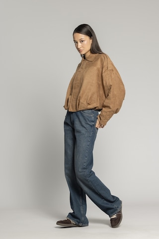 Oversıze Süet Bomber Ceket CAMEL