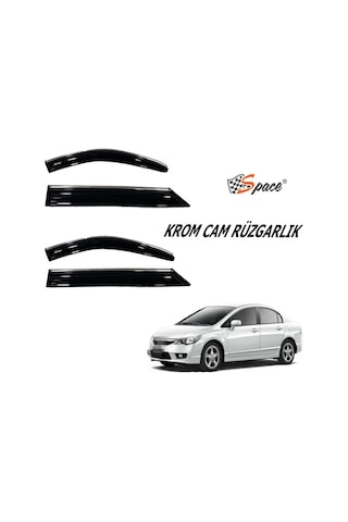 Krom Cam Rüzgarlığı Honda Civic 2006-2011- Caru410