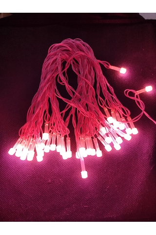Pembe 10 Metre Led Işık 220volt Dekor Ledi - Yılbaşı Ağacı Ledi Pembe