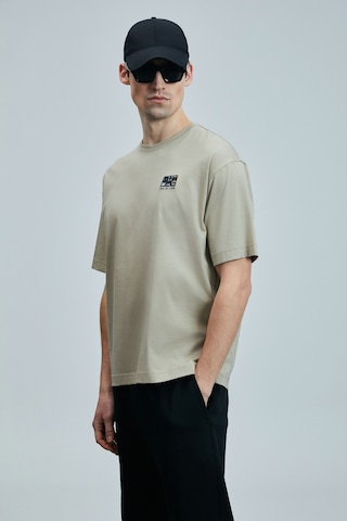 Lufian Mask Modern Grafik T- Shirt Bej Bej 111020248100550 Bej