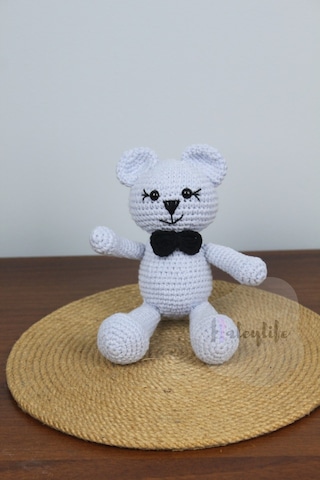 Aleylife Amigurumi Ayıcık Bebek Açık Mavi