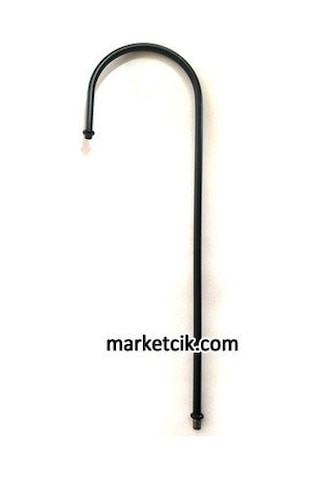 Siyah Metal Masa Lambası Yapımı İçin Baston Boru