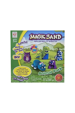 Magıc Sand Anımal Park Kinetik Kum Seti/ Hayvan Kalıplı Kum Oyun Seti 681 Gr Çok Renkli