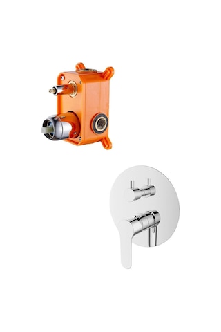 Bien 2F Round Water Flowbox Sistemleri Ankastre Banyo Bataryası Seti