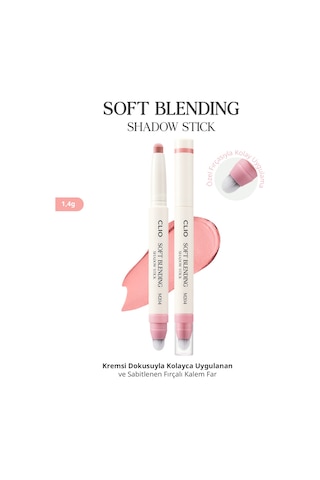 Kremsi, Kolayca Uygulanan Ve Sabitlenen Fırçalı Kalem Far Soft Blending Shadow Stick M204 Rose Mousse