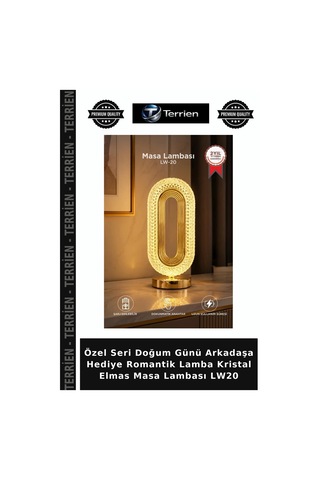 Özel Seri Doğum Günü Arkadaşa Hediye Romantik Lamba Kristal Elmas Masa Lambası Lw20