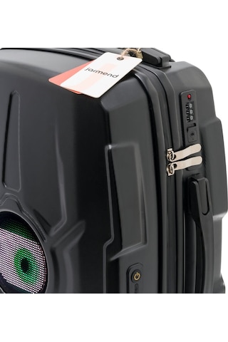 Missidea Optix Led Ekranlı Akıllı Valiz Aslan Göz Kabin Boy +powerbank Hediyelidir Siyah
