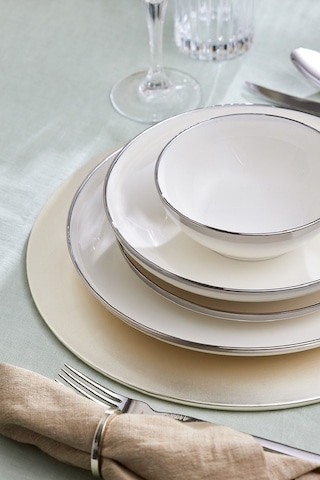 Karaca Eclipse New Bone 57 Parça 12 Kişilik Yemek Takımı Platin