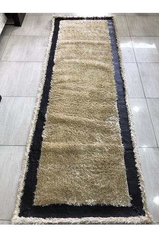 Saray Halı Simli Deri 100X300 Sarı Derili Simli Yolluk 3 Metre !