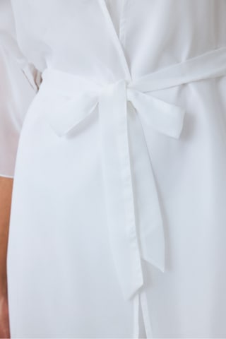Penti Kırık Beyaz Bridal Charming Kısa Kollu Gelin Sabahlık