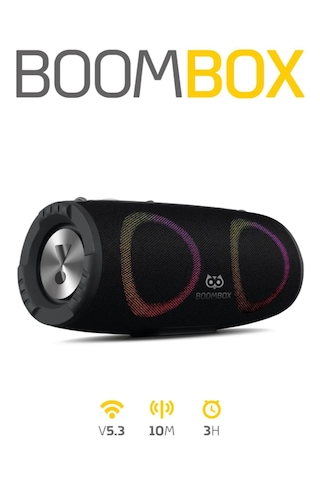 Boombox Bluetooth Hoparlör Hi-fi Ses Bombası Radyo 30w Çift Bass