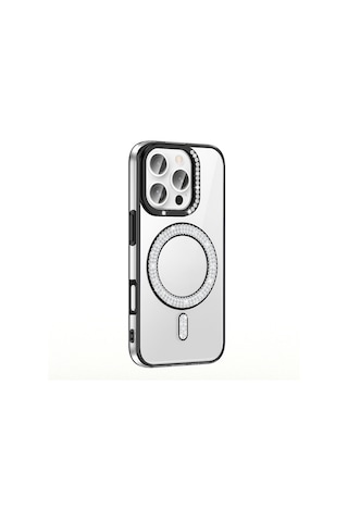Teleplus Apple Uyumlu iPhone 16 Pro Max Kılıf Karetta Diamod Taş Desenli Magsafeli Kapak