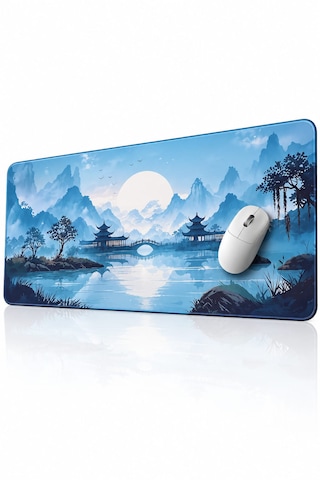 Razador Azure Serenity 90x40 Cm Xxl Gaming Profesyonel 1. Sınıf Oyuncu Mouse Pad Kaymaz Taban 4 Mm Mousepad