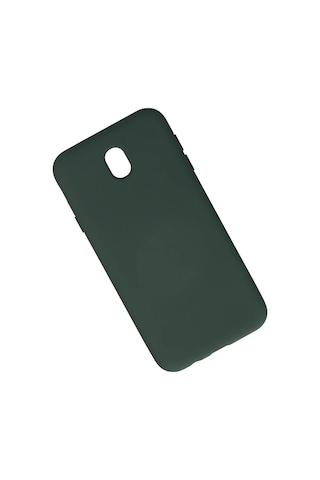 Samsung Samsung Uyumlu GalaxyJ7 Pro / J730 Kılıf Nano İçi Kadife Silikon - Koyu Yeşil Çok Renkli
