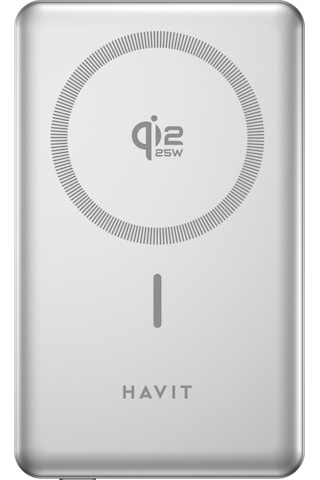 Havit Pb5203 Pro 10.000mah Qi2 Magsafe Powerbank - 25w Hızlı Şarj, Alüminyum Kasa Gri