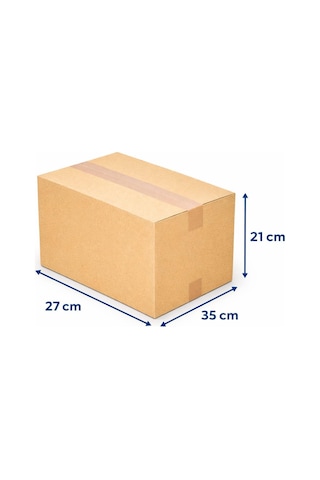 Dp Home Boş Karton Koli 27x35x21cm Orta Boy 10 Adet Koli, Çeyiz, Taşınma Kolisi, Çift Oluklu Koli 10 Adet