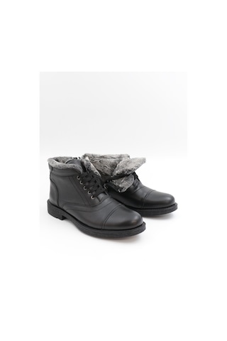 Nesilshoes Nesil Shoes Thrtrk 906 Siyah Hakiki Deri Kauçuk Taban Erkek Bot