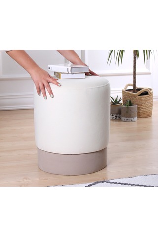 Lorencehome Lorence Home / Ropp Puf - Krem