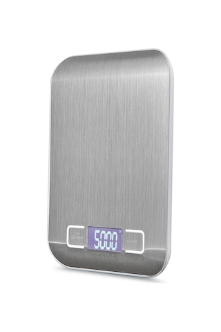 Geeksen Küçük Mutfak Dijital Terazi, 5kg Hassasiyet, 4 Ölçü Birimi G, Ml, Oz, Lb , Usb Şarjlı, Pembe Arka Işık, Tencere Ve Fırın İçin Gümüş