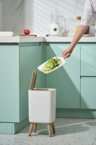Click Kapak Beyaz 10 Lt Kare Yüksek Ayaklı İthal Çöp Kovası Tg3760