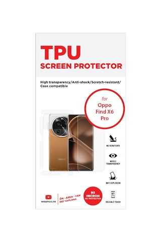 Oppo Find X6 Pro Full Body 360 Derece Koruyucu Tpu Film