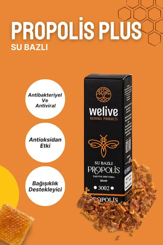 Su Bazlı Propolis Damla Plus 30 Ml %10 Anadolu Propolisi, Alkolsüz