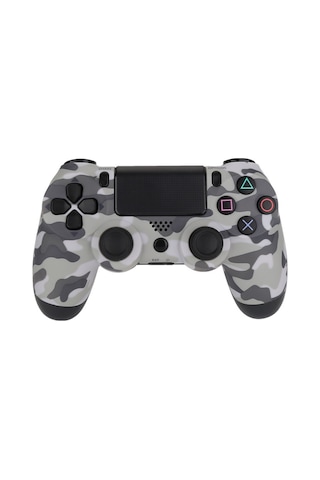 Xindoker Ps4 Kablosuz Bluetooth Oyun Kolu, Işıklı, 3.5mm Ses Jackli, Paylaşım Fonksiyonu, Tam Kontrol, Camo Gri Dualshock 4 Stili
