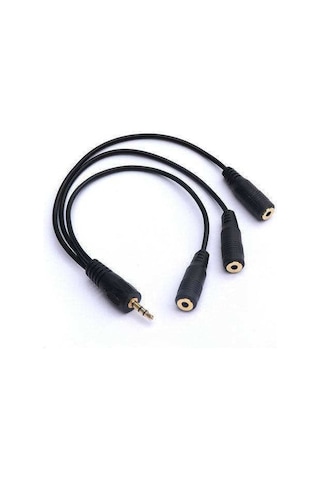 3Lü Stereo Çoklayıcı Ses Sistemi Kablosu 3 X 3.5Mm Dişi 1X Erkek