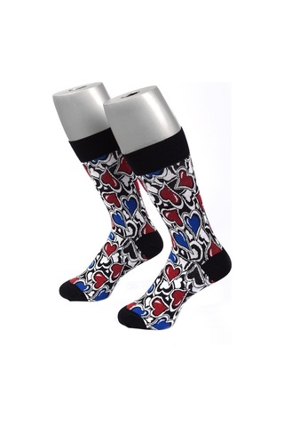 Ozzy Socks 6'lı Organik Pamuklu Dikişsiz Erkek Çok Renkli Desenli Çorap (448387600) Siyah