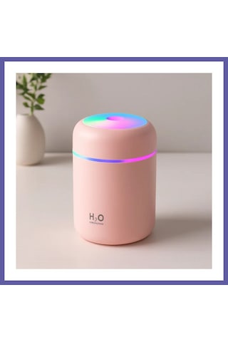 Bezos Mini Usb Hava Nemlendirici 300ml - Işıklı Taşınabilir Aroma Difüzör Nıda