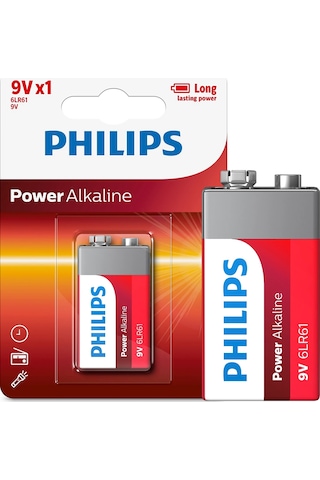 Ayt Philips 6lr61-p1b 9 Volt Power Alkalin Pil Tekli