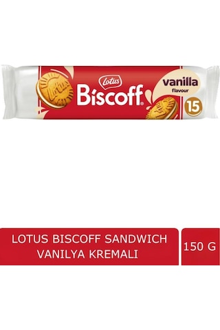 Biscoff Sandwich Vanilya Kremalı Bisküvi 150 Gr