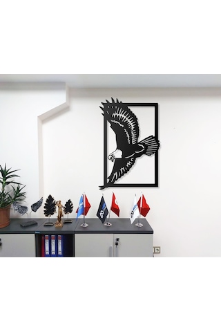 Şahin Kartal Tasarımlı Hayvan Figürlü Metal Dekoratif Modern Duvar Tablosu Ev Ve Ofis İçin
