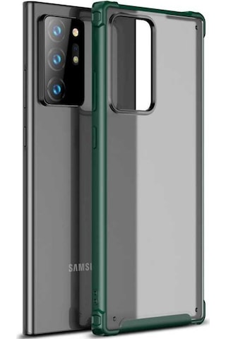 Samsung Uyumlu Galaxy Note 20 Ultra Kılıf Zore Volks Kapak-Koyu Yeşil