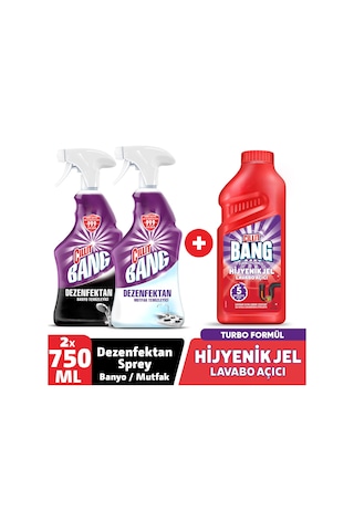 Cillit Bang Turbo Hijyenik Jel Lavabo Açıcı 500 ML + Dezenfektan M